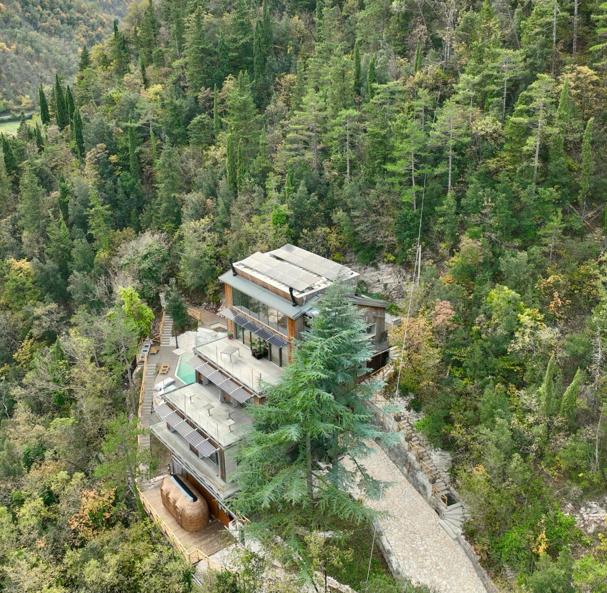 La Forestale Luxury Ecolodge Piano Terra- Appt 阿夸拉尼亚 外观 照片